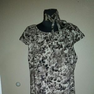 Ril's Dress Abstract Earthtones Dress Short Sleeve